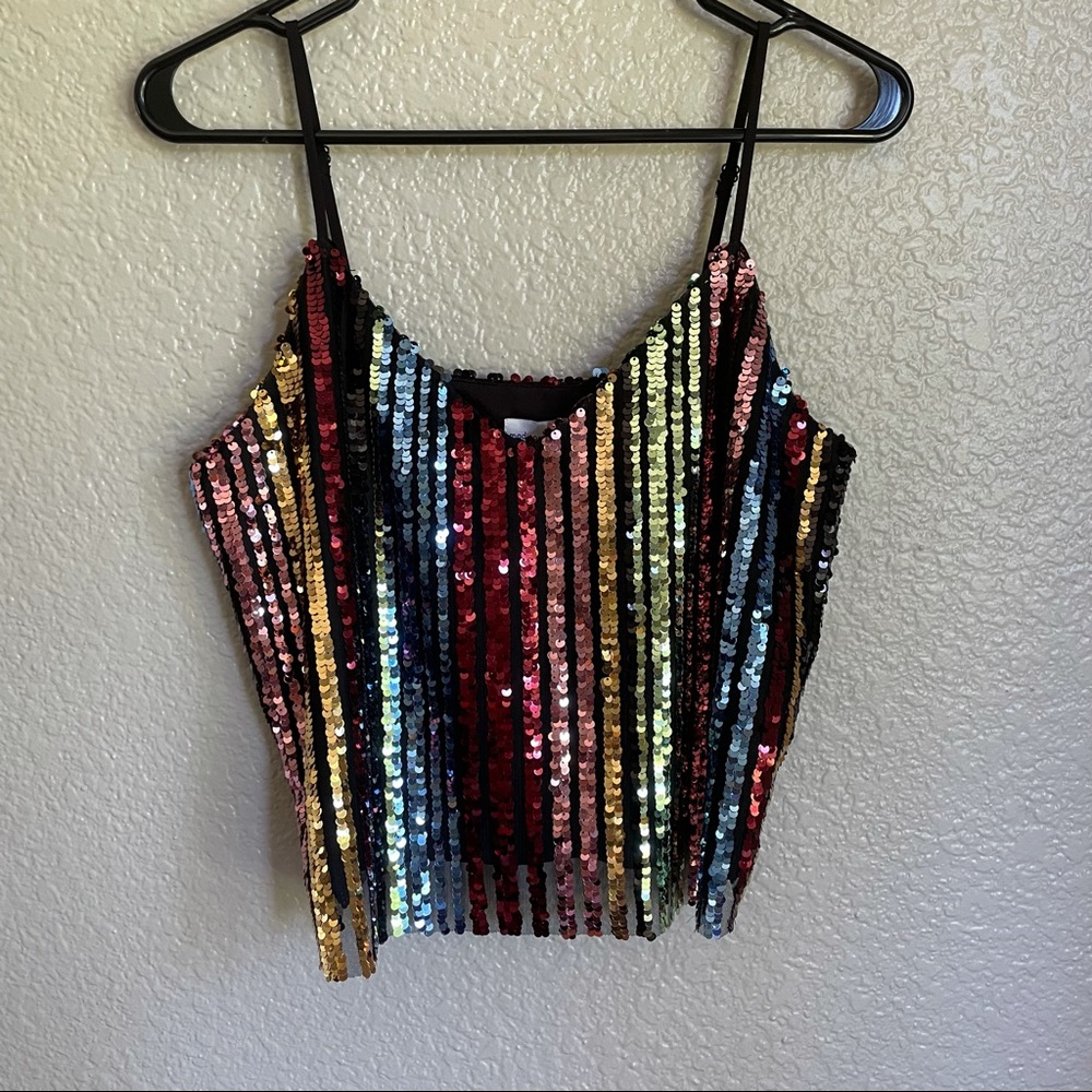 Madison & Berkeley Sequin Top. NWT. Size M.
